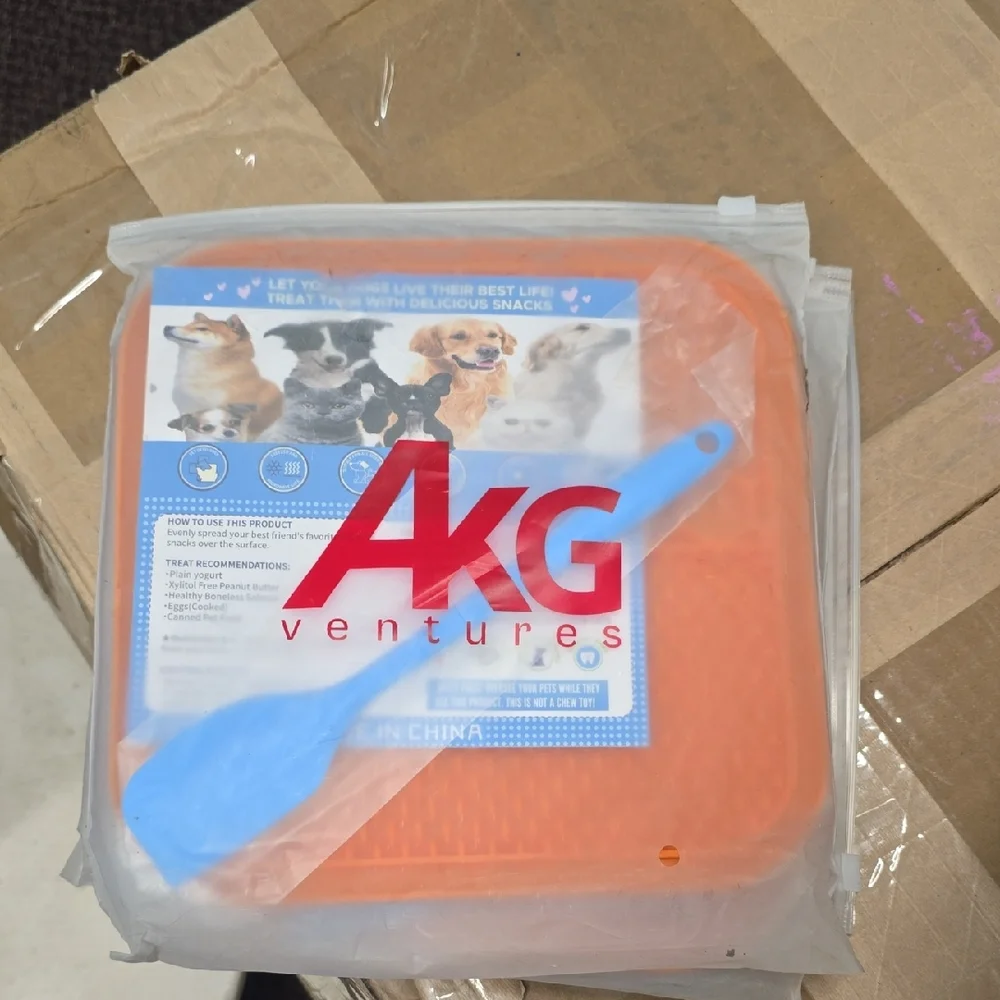Orange Pet Feeding Mat